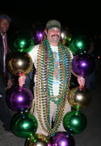 Getting a bead on Mardi Gras in Lafayette, La. Credit: Wendy Lemlin