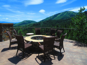 By day, the firepit patio afforded spectacular views.