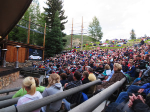 Audience members of all ages enjoy a performance of the Utah Symphony at the Sundance Resort Amphitheater