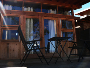 Each casita has a deck to  enjoy a glass of wine on