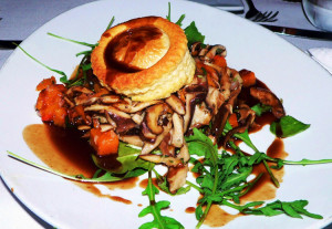 Mushroom and butternut vol au vent