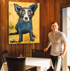 Chef Ryan Trahan and the Blue Dog