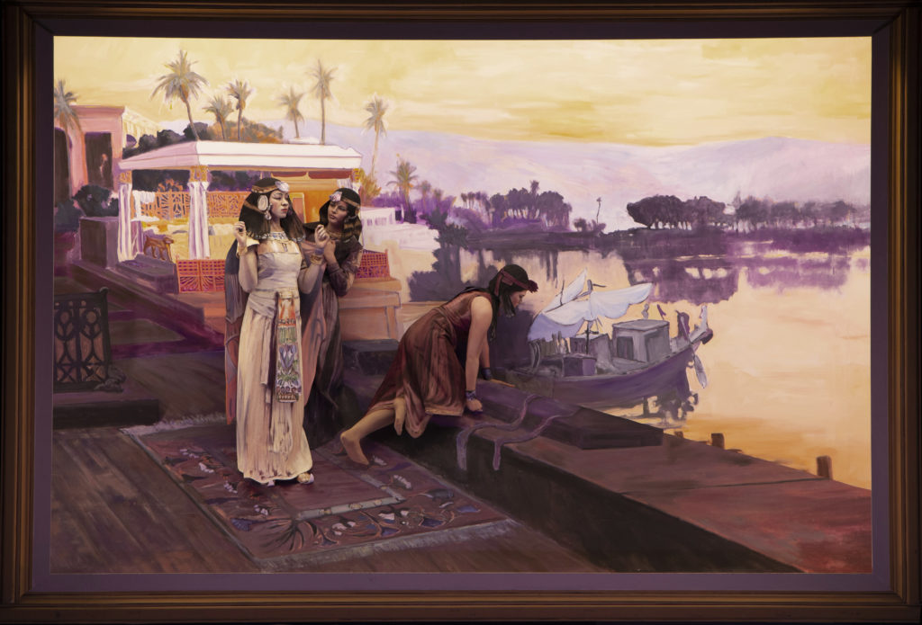 F. A. Bridgeman's 1896 oil "Cleopatra on the Terraces of Philae" as interpreted at the Pageant---yes the women in the painting are real!